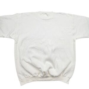 Santee Sweatshirt Mens Large White  Vintage Crewneck Made in USA Fleece